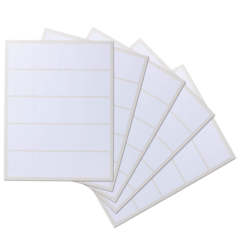 Crinklee Waterproof Essential Oil Labels, 100 Squares, 2x2 Inches, Rounded Corners, Oil Proof, Highly Durable Blank Stickers - Image 1